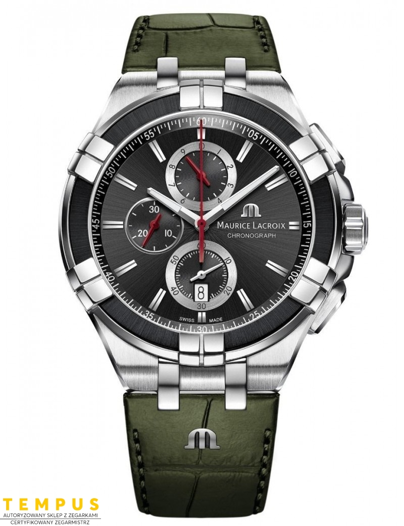 Zegarek casual męski Maurice Lacroix Aikon Chronograph AI1018-PVB21-330-1 - Zegarki MAURICE LACROIX Zegarek casual męski Maurice Lacroix Aikon Chronograph AI1018-PVB21-330-1 - Zegarki MAURICE LACROIX