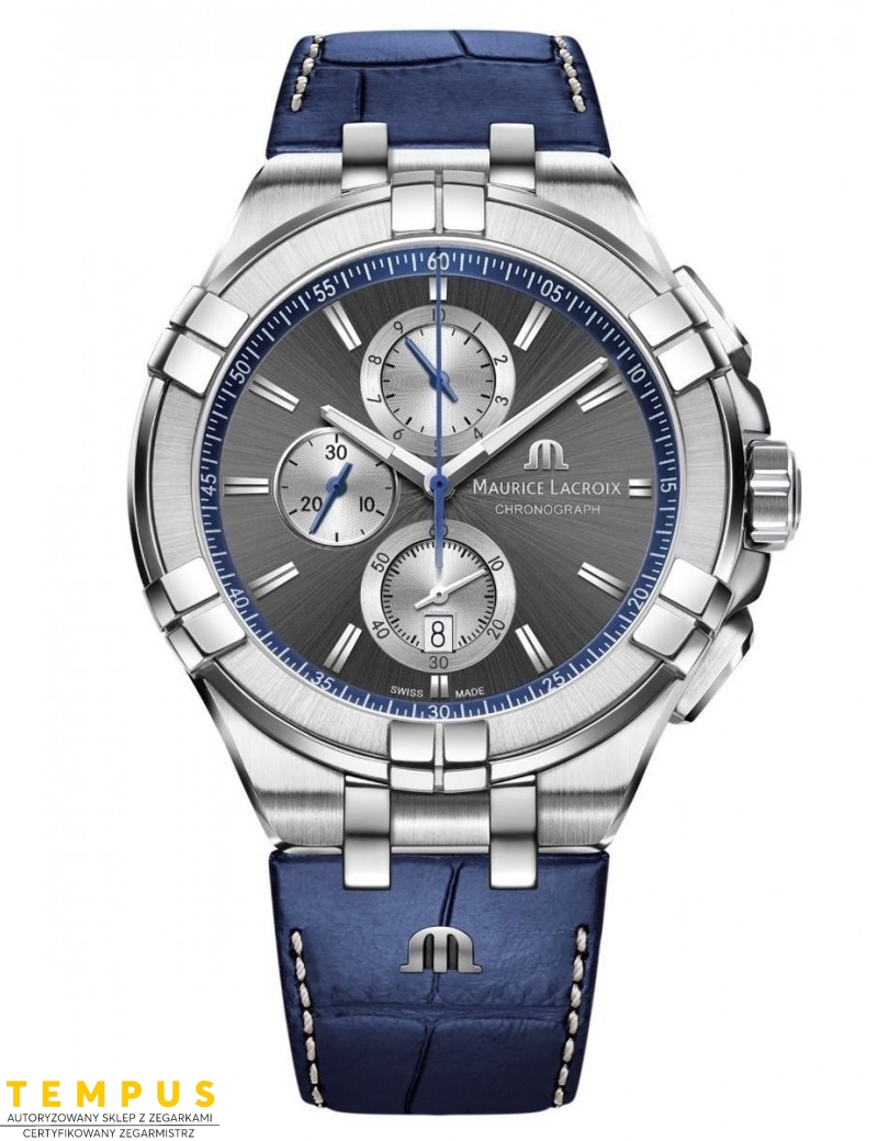 Zegarek casual męski Maurice Lacroix Aikon Chronograph AI1018-SS001-333-1 - Zegarki MAURICE LACROIX