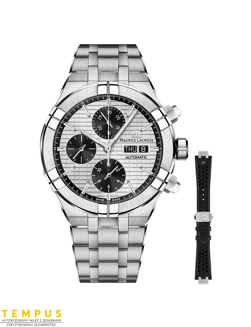 Zegarek casual męski Maurice Lacroix Aikon Automatic Chronograph AI6038-SS002-132-2 - Zegarki MAURICE LACROIX Zegarek casual męski Maurice Lacroix Aikon Automatic Chronograph AI6038-SS002-132-2 - Zegarki MAURICE LACROIX