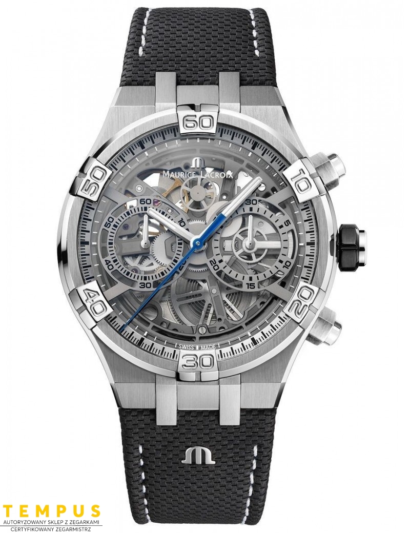 Zegarek casual męski Maurice Lacroix Aikon Chronograph Skeleton AI6098-SS001-090-1 - Zegarki MAURICE LACROIX