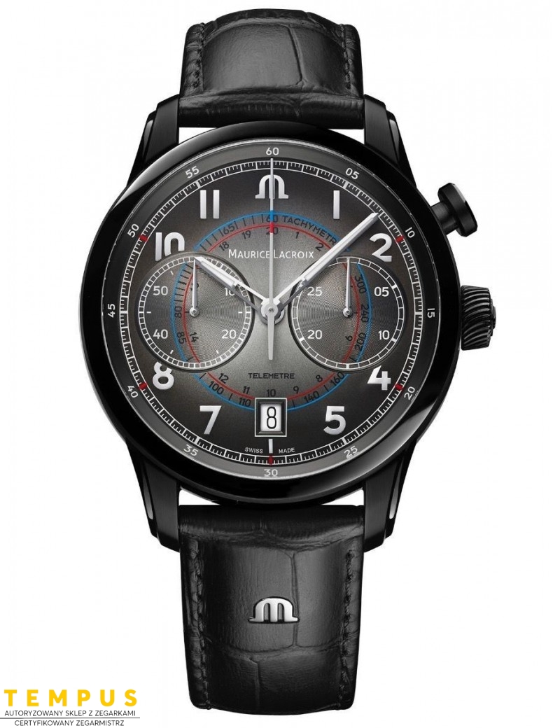 Zegarek klasyczny męski Maurice Lacroix Pontos Chronograph Monopusher PT6428-SS001-320-1 - Zegarki MAURICE LACROIX