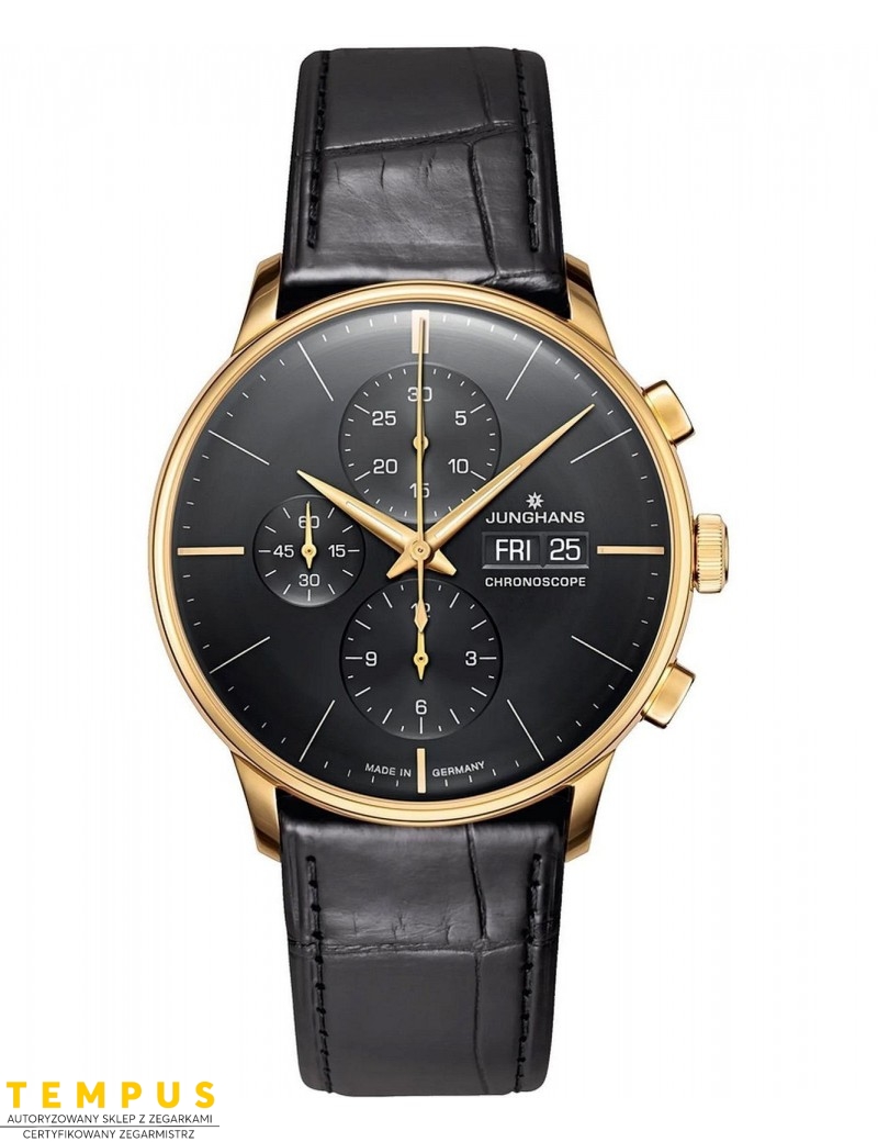 Junghans Meister Chronoscope 027/9000.03 Sapphire Gold 18k Sapphire - Zegarki JUNGHANS