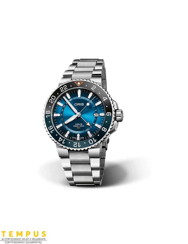 Zegarek sportowy męski Oris Aquis Ii Gmt Date Carysfort Reef Limited Edition 01 798 7754 4185-Set Mb - Zegarki ORIS Zegarek sportowy męski Oris Aquis Ii Gmt Date Carysfort Reef Limited Edition 01 798 7754 4185-Set Mb - Zegarki ORIS