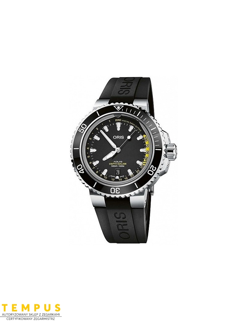 Zegarek sportowy męski Oris Aquis Depth Gauge 01 733 7755 4154-07 4 24 74Eb - Zegarki ORIS Zegarek sportowy męski Oris Aquis Depth Gauge 01 733 7755 4154-07 4 24 74Eb - Zegarki ORIS