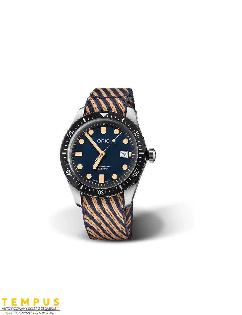 Zegarek sportowy męski Oris Divers Sixty-Five Nato Clean-Up Day Special Edition 01 733 7720 4035-07 5 21 13 - Zegarki ORIS