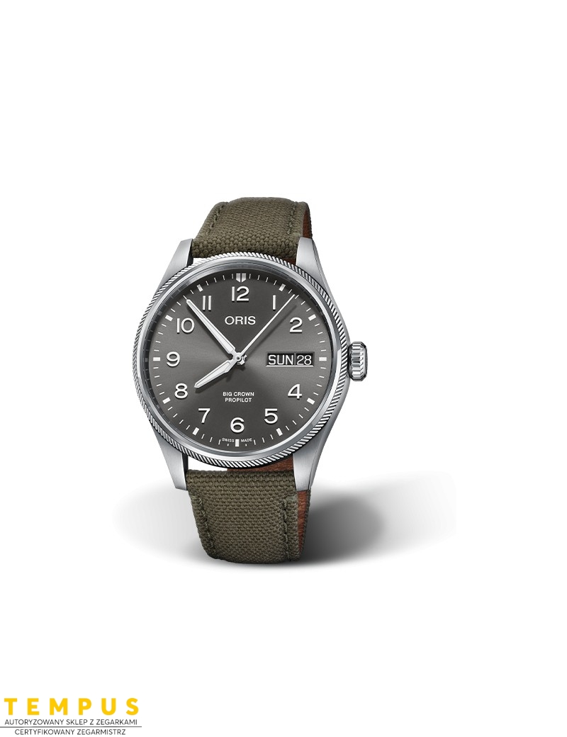 Zegarek lotniczy męski Oris Big Crown Propilot Big Day Date 01 752 7760 4063-07 3 22 02Lc - Zegarki ORIS