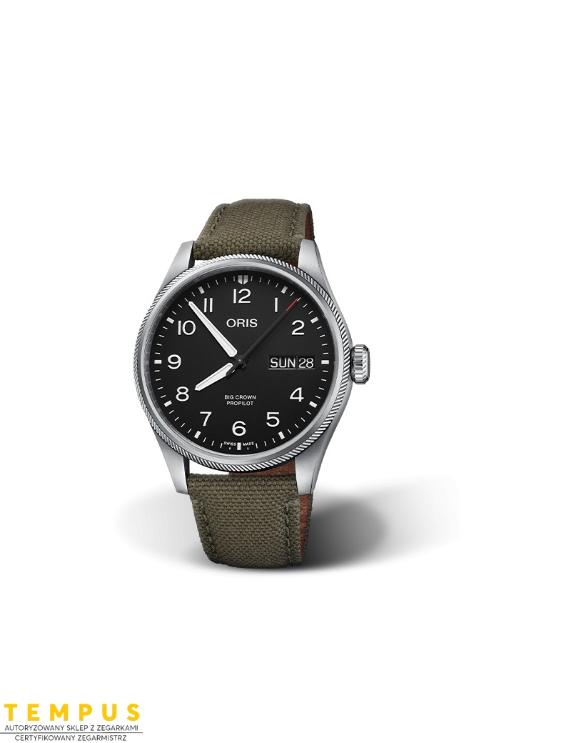 Zegarek lotniczy męski Oris Big Crown Propilot Big Day Date 01 752 7760 4164-07 3 22 02Lc - Zegarki ORIS