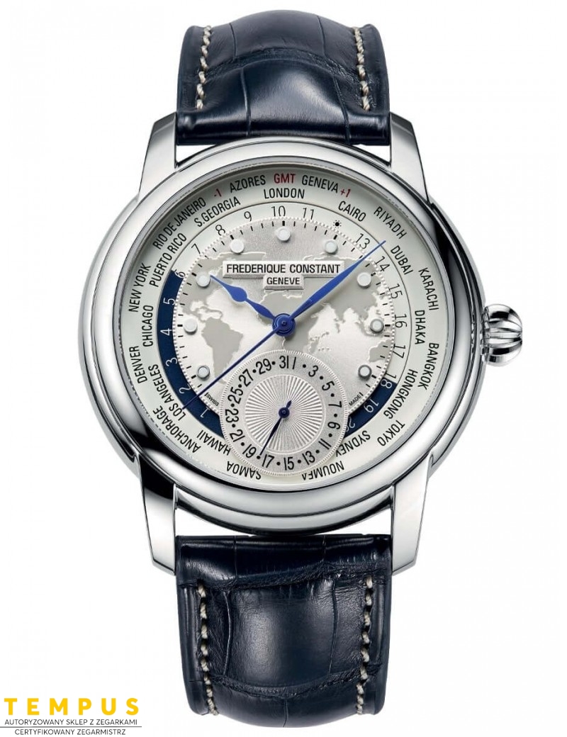 Frederique Constant CLASSIC WORLDTIMER Manufacture FC-718WM4H6 - Zegarki FREDERIQUE CONSTANT