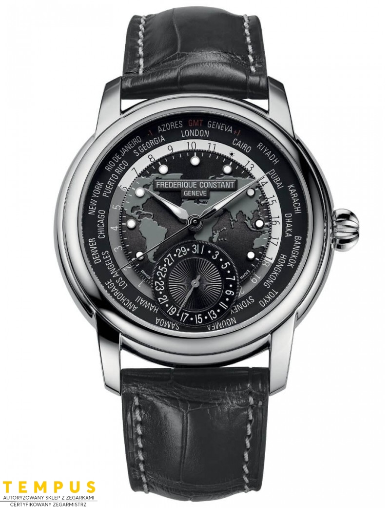 Frederique Constant CLASSIC WORLDTIMER Manufacture FC-718DGWM4H6 - Zegarki FREDERIQUE CONSTANT Frederique Constant CLASSIC WORLDTIMER Manufacture FC-718DGWM4H6 - Zegarki FREDERIQUE CONSTANT