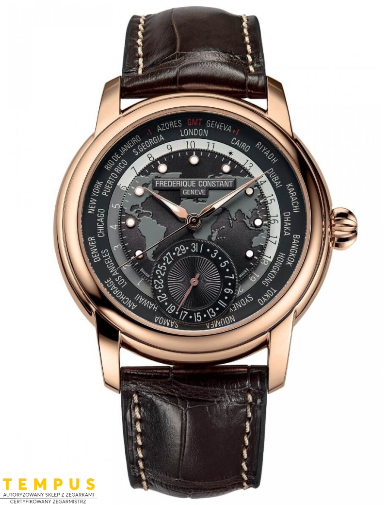 Frederique Constant CLASSIC WORLDTIMER Manufacture FC-718DGWM4H4 - Zegarki FREDERIQUE CONSTANT Frederique Constant CLASSIC WORLDTIMER Manufacture FC-718DGWM4H4 - Zegarki FREDERIQUE CONSTANT