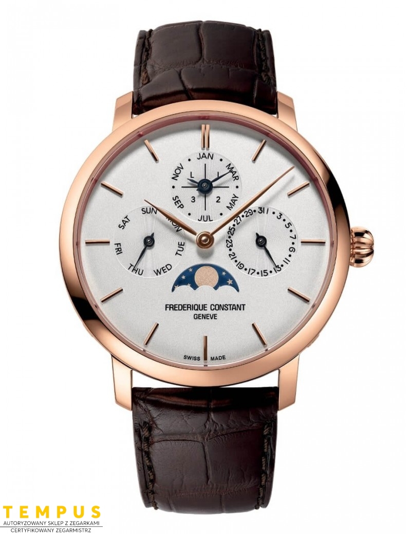 Frederique Constant SLIMLINE Perpetual Calendar Manufacture FC-775V4S4 - Zegarki FREDERIQUE CONSTANT