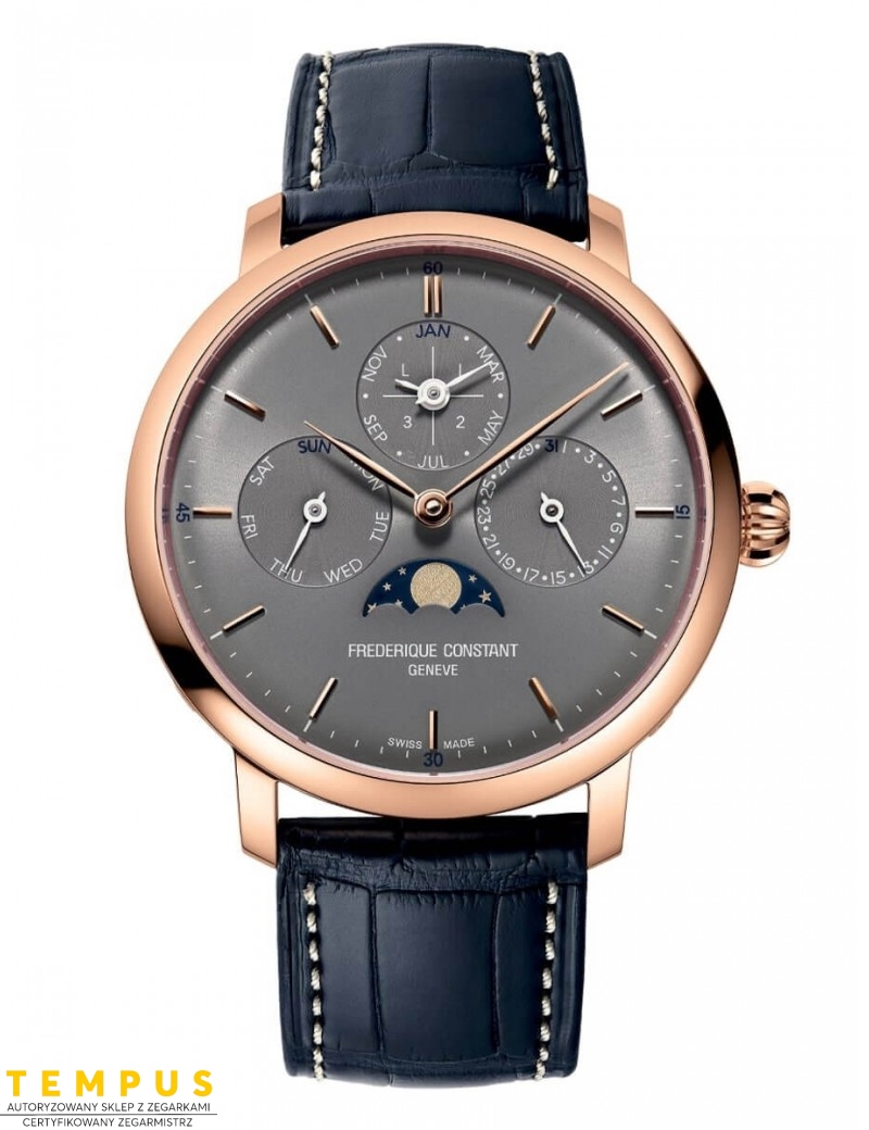 Frederique Constant SLIMLINE Perpetual Calendar Manufacture FC-775G4S4 - Zegarki FREDERIQUE CONSTANT Frederique Constant SLIMLINE Perpetual Calendar Manufacture FC-775G4S4 - Zegarki FREDERIQUE CONSTANT