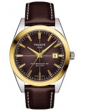 Tissot Gentleman Powermatic 80 Silicium Solid 18K GOLD BEZEL T927.407.46.291.01 - Zegarki TISSOT