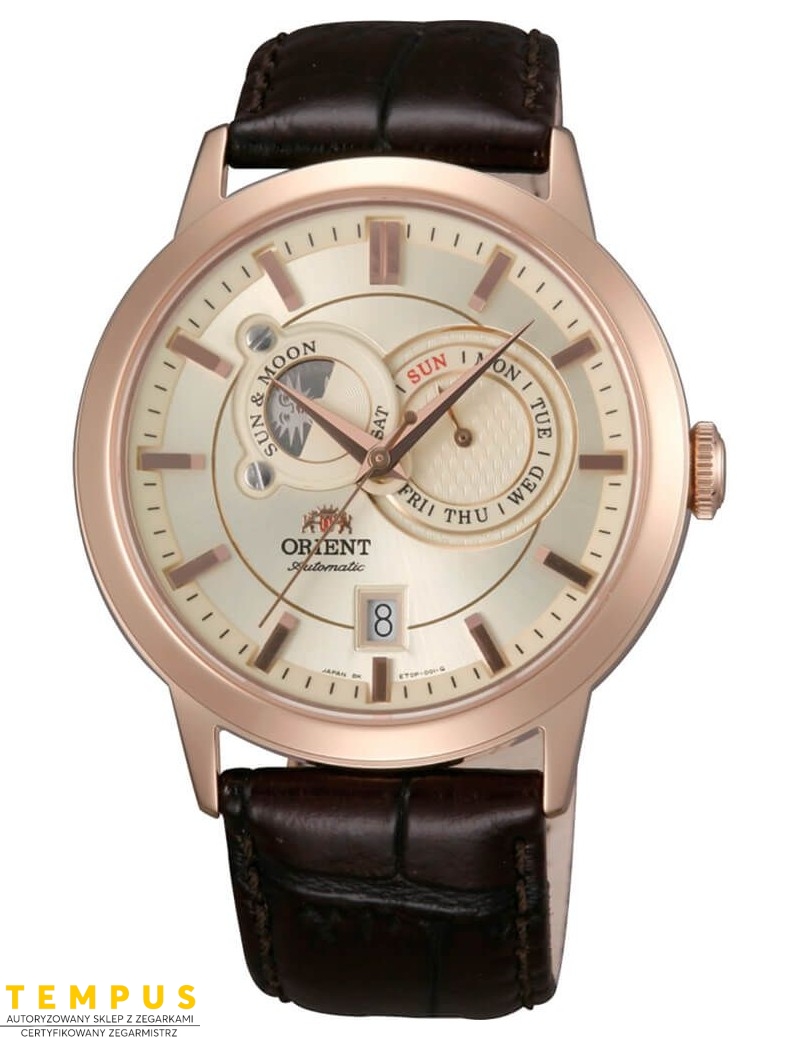 Zegarek klasyczny męski Orient FET0P001W0 Sun & Moon Automatic - Zegarki ORIENT Zegarek klasyczny męski Orient FET0P001W0 Sun & Moon Automatic - Zegarki ORIENT