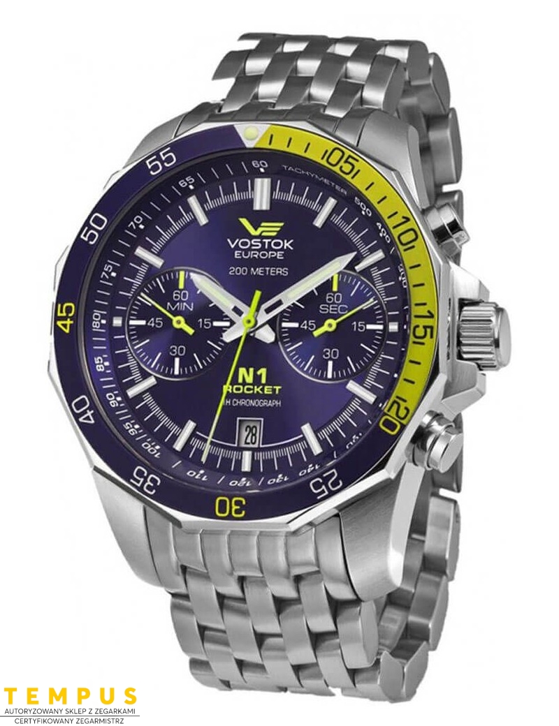Zegarek sportowy męski Vostok Europe N1 ROCKET 6S21-2255253B - Zegarki VOSTOK EUROPE