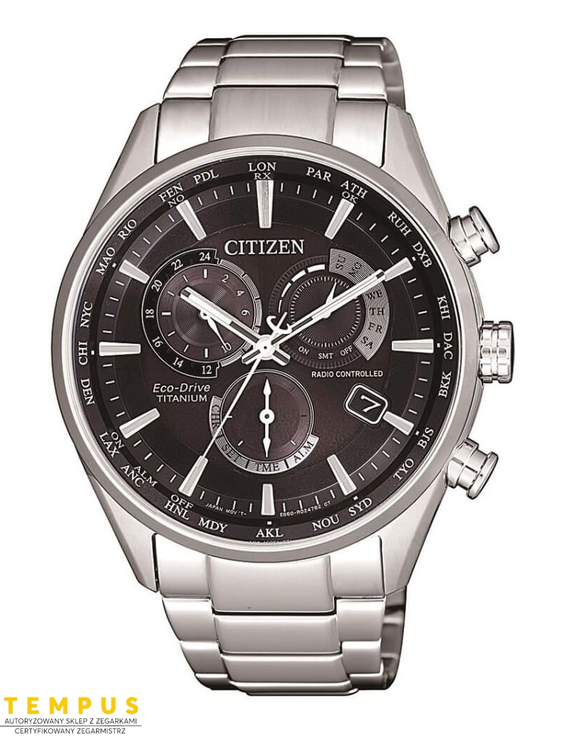 Zegarek męski Citizen RADIO CONTROLLED CB5020-87E na bransolecie