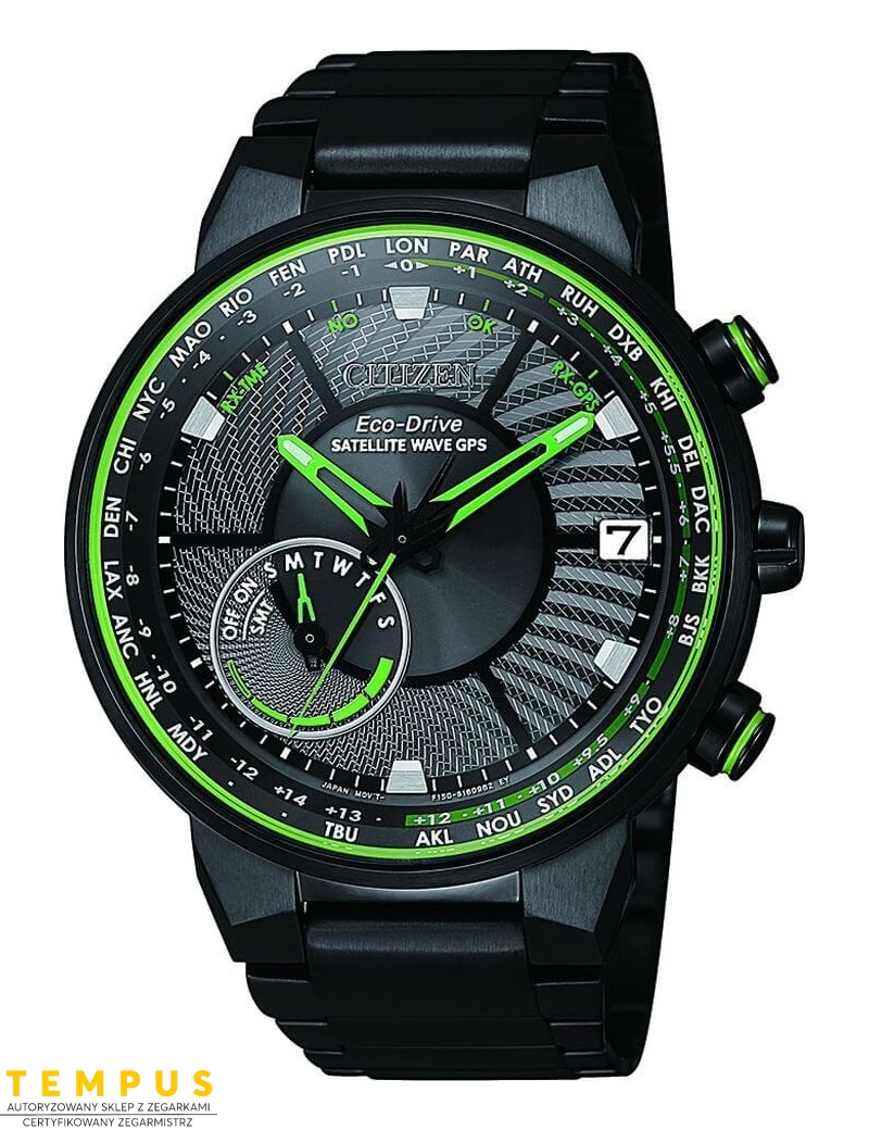 Zegarek sportowy męski Citizen SATELLITE WAVE CC3075-80E na bransolecie