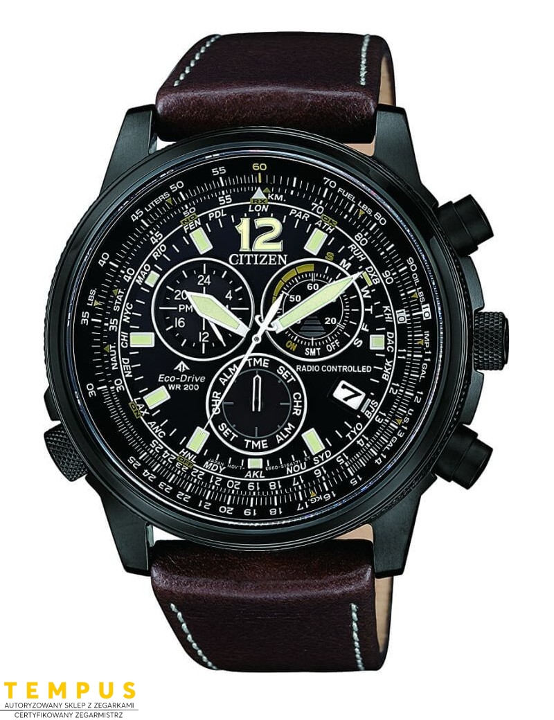 Zegarek męski Citizen RADIO CONTROLLED CB5865-15E na pasku