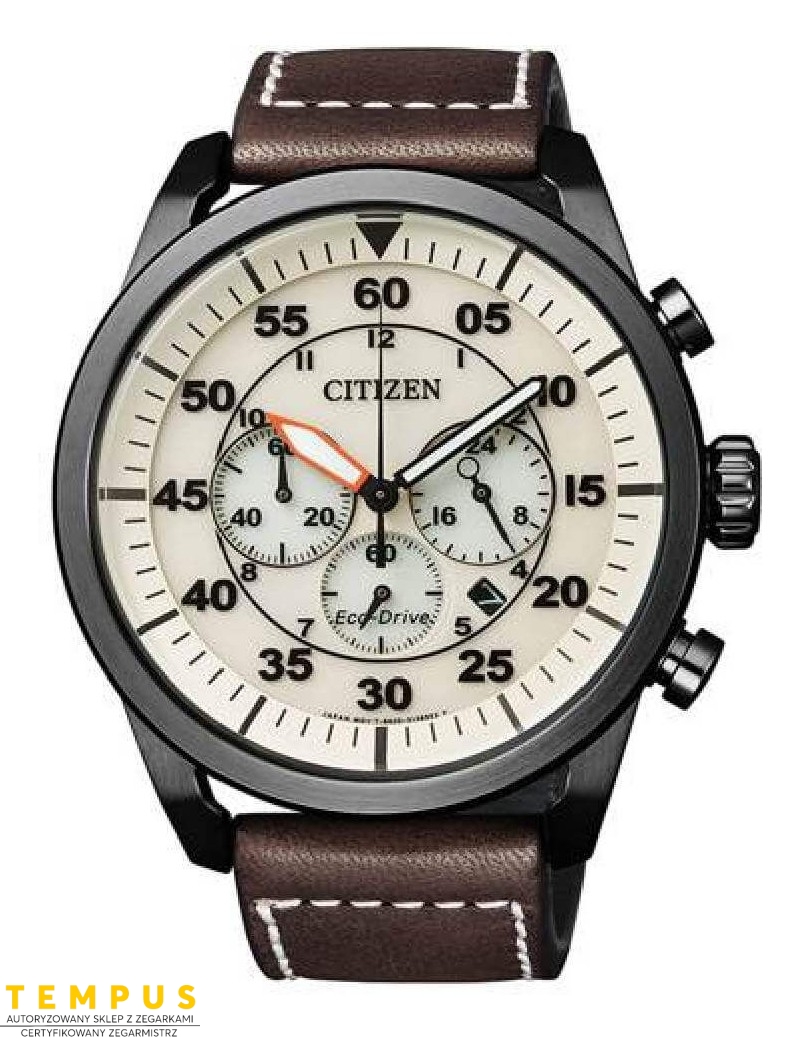 Zegarek męski Citizen Pilot Chronograph CA4215-04W na pasku
