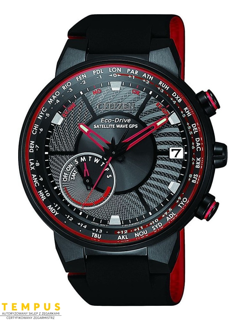 Zegarek sportowy męski Citizen SATELLITE WAVE CC3079-11E na pasku