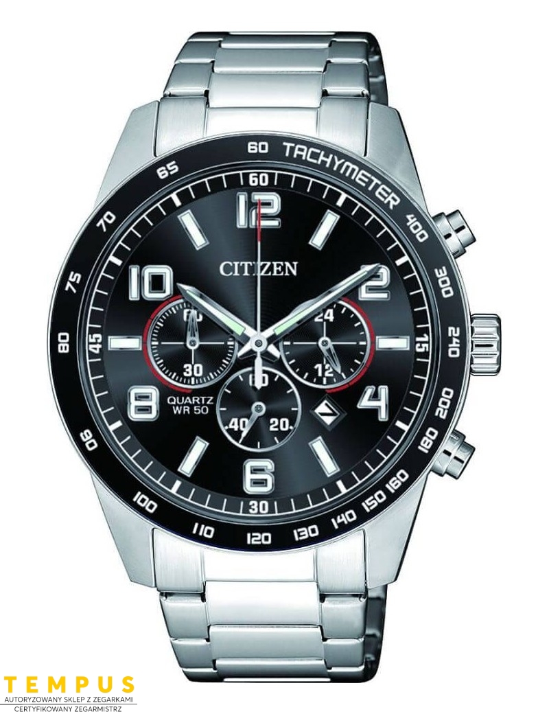 Zegarek sportowy męski Citizen Chrono AN8180-55E na bransolecie Zegarek sportowy męski Citizen Chrono AN8180-55E na bransolecie
