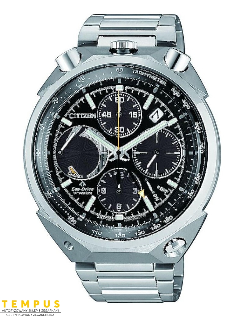 Zegarek sportowy męski Citizen PROMASTER Tsuno Chrono AV0080-88E Titanium na bransolecie Zegarek sportowy męski Citizen PROMASTER Tsuno Chrono AV0080-88E Titanium na bransolecie