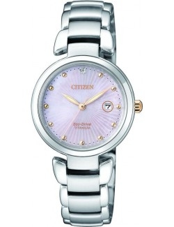 Zegarek klasyczny damski Citizen TITANIUM EW2506-81Y na bransolecie