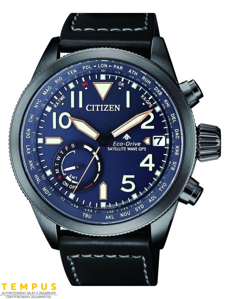 Zegarek sportowy męski Citizen SATELLITE WAVE CC3067-11L na pasku Zegarek sportowy męski Citizen SATELLITE WAVE CC3067-11L na pasku