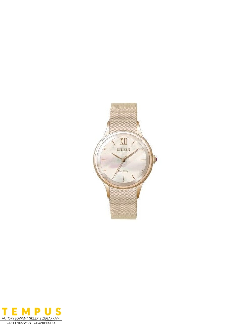 Zegarek klasyczny damski Citizen Lady Eco-Drive EM0813-86Y na bransolecie Zegarek klasyczny damski Citizen Lady Eco-Drive EM0813-86Y na bransolecie