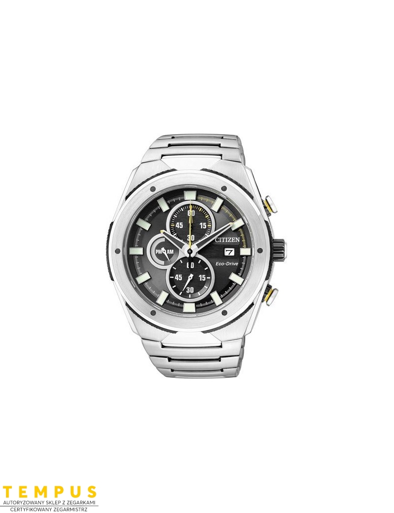 Zegarek męski Citizen Chrono CA0155-57E na bransolecie Zegarek męski Citizen Chrono CA0155-57E na bransolecie