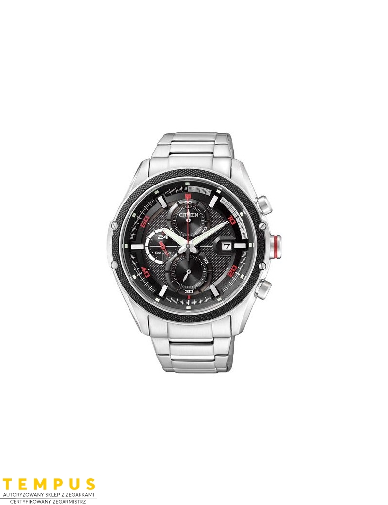 Zegarek męski Citizen Chrono CA0120-51E na bransolecie Zegarek męski Citizen Chrono CA0120-51E na bransolecie