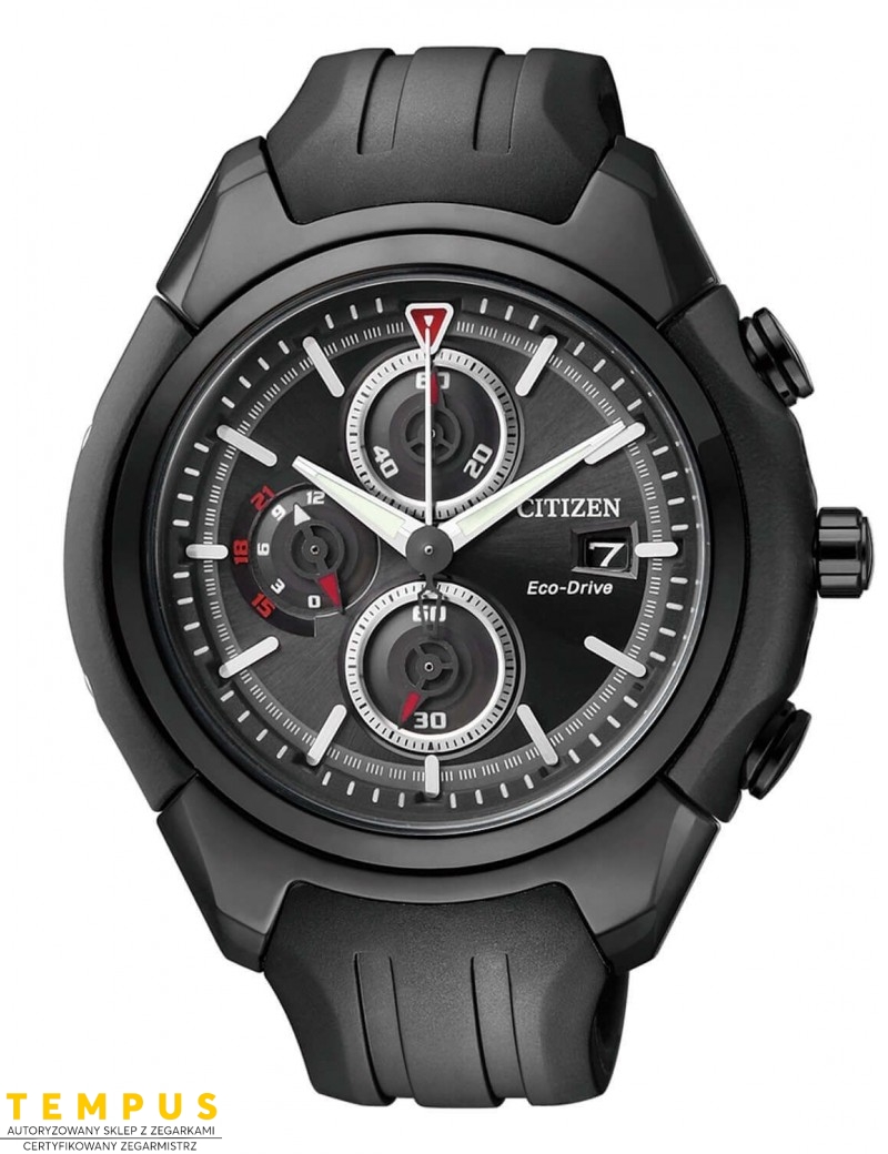 Zegarek męski Citizen Chrono CA0285-01E na pasku Zegarek męski Citizen Chrono CA0285-01E na pasku