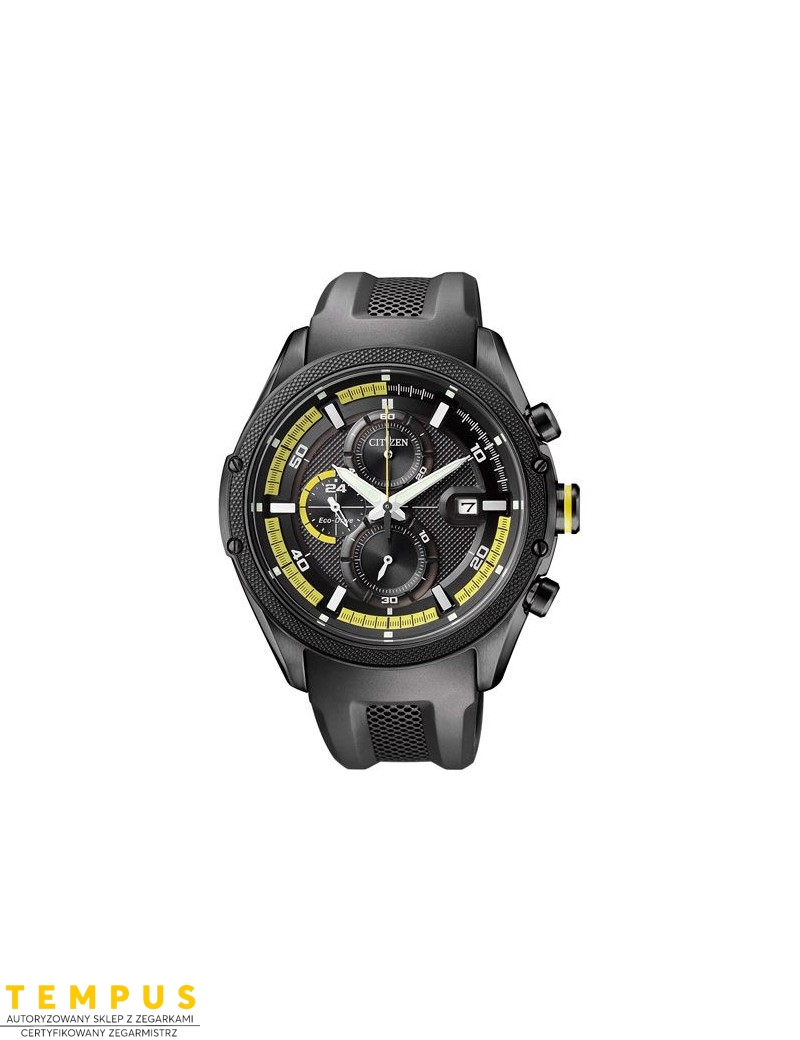 Zegarek męski Citizen Chrono CA0125-07E na pasku Zegarek męski Citizen Chrono CA0125-07E na pasku