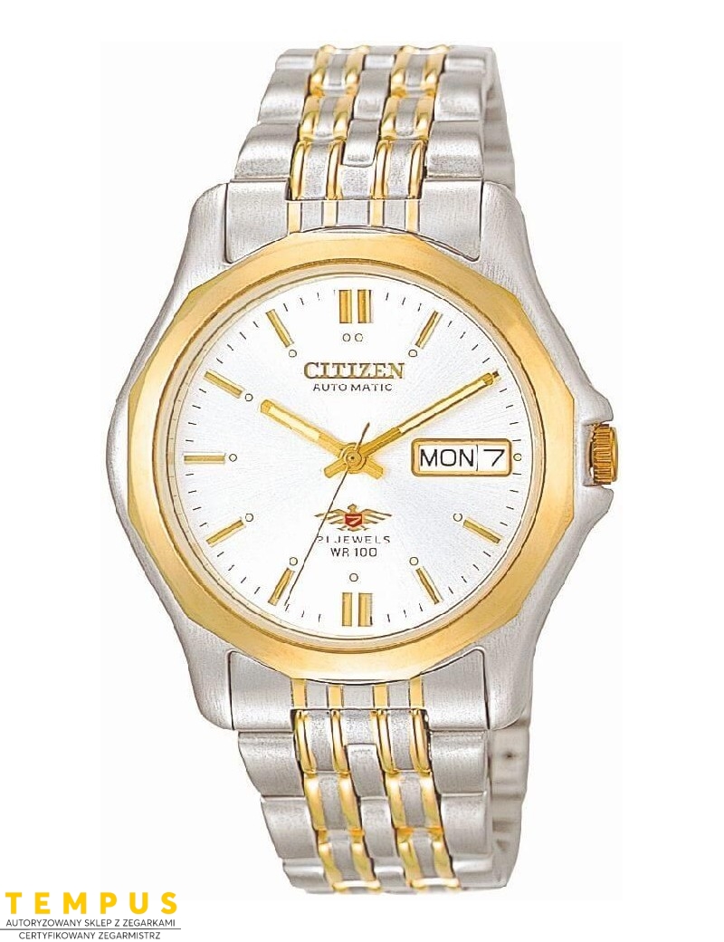 Zegarek męski Citizen MECHANICAL NH3774-50BE na bransolecie Zegarek męski Citizen MECHANICAL NH3774-50BE na bransolecie