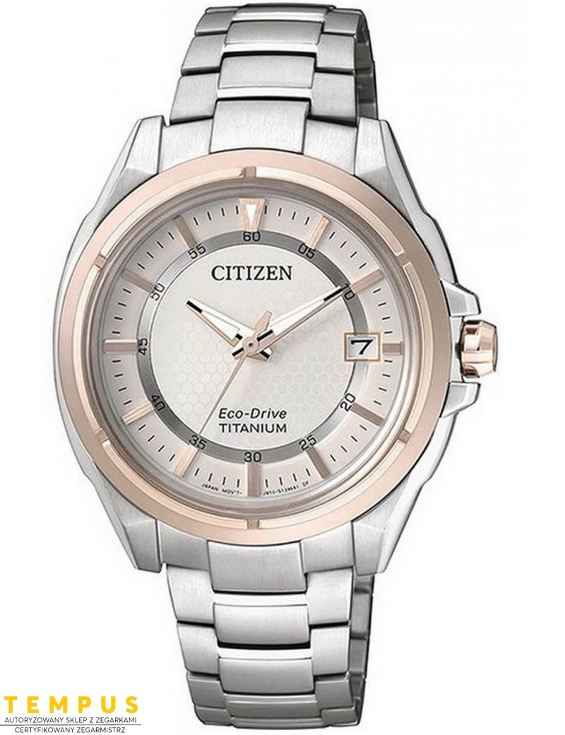 Zegarek klasyczny, elegancki damski Citizen Lady Titanium FE6044-58A na bransolecie Zegarek klasyczny, elegancki damski Citizen Lady Titanium FE6044-58A na bransolecie