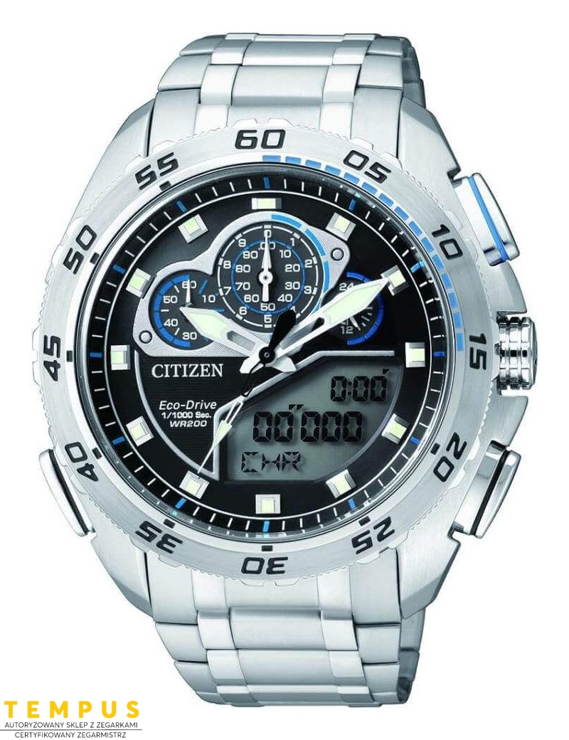 Zegarek sportowy męski Citizen PROMASTER JW0120-54E na bransolecie