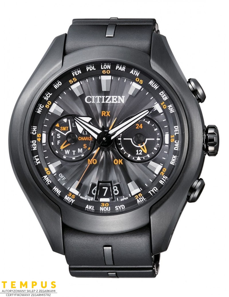 Zegarek sportowy męski Citizen SATELLITE WAVE CC1075-05E na bransolecie Zegarek sportowy męski Citizen SATELLITE WAVE CC1075-05E na bransolecie