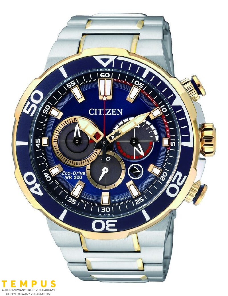 Zegarek sportowy męski Citizen Chrono CA4254-53L na bransolecie