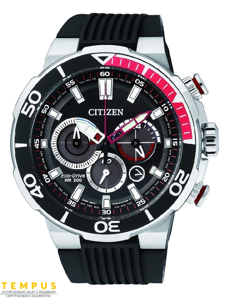 Zegarek sportowy męski Citizen Chrono CA4250-03E na pasku