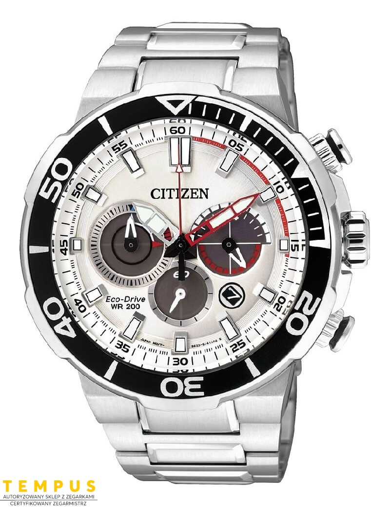 Zegarek sportowy męski Citizen Chrono CA4250-54A na bransolecie Zegarek sportowy męski Citizen Chrono CA4250-54A na bransolecie