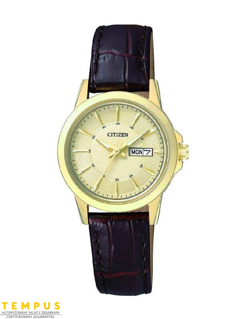 Zegarek klasyczny damski Citizen LEATHER EQ0603-08PE na pasku Zegarek klasyczny damski Citizen LEATHER EQ0603-08PE na pasku