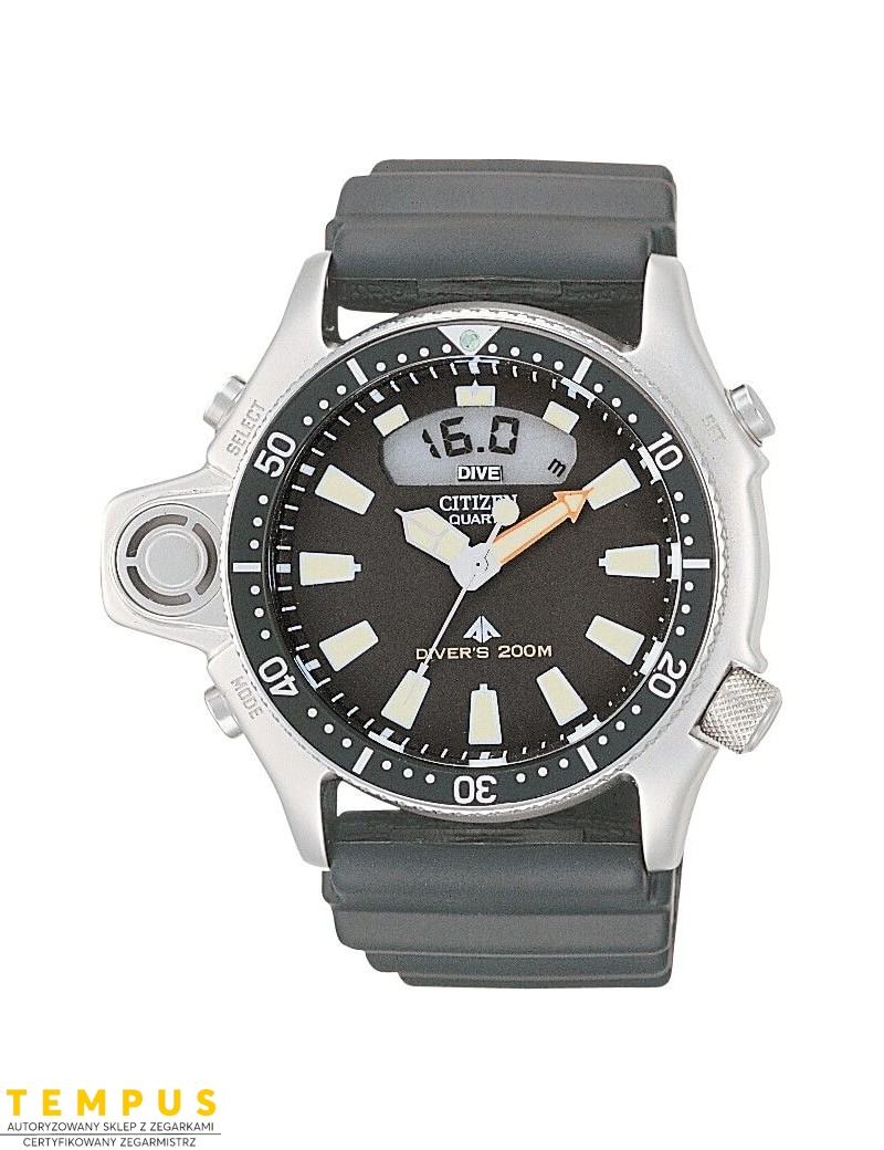 Zegarek sportowy męski Citizen Promaster Aqualand Diver JP2000-08E na pasku Zegarek sportowy męski Citizen Promaster Aqualand Diver JP2000-08E na pasku