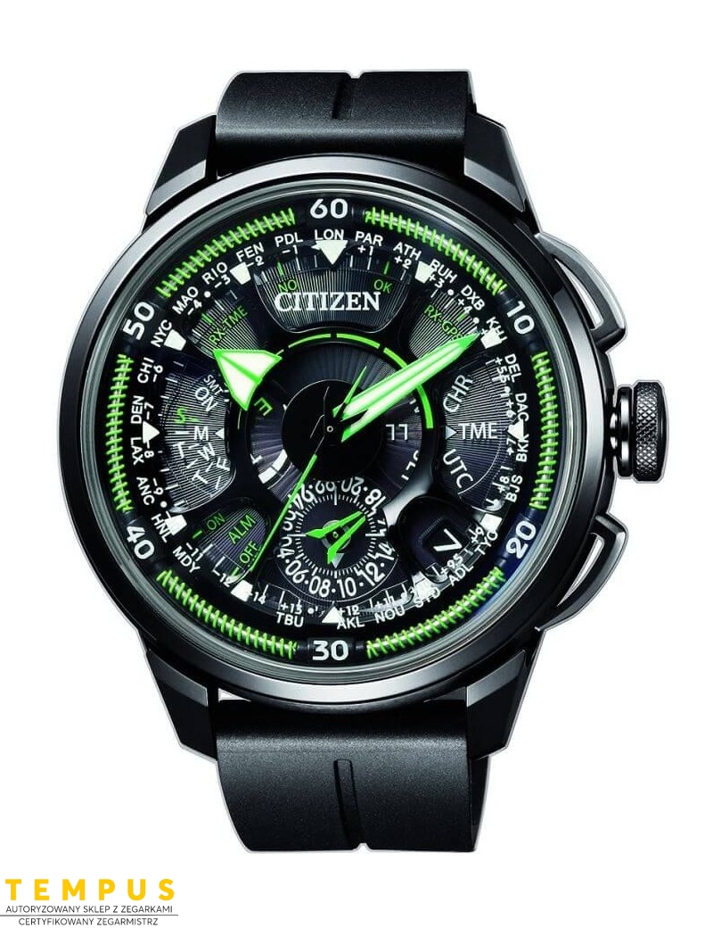 Zegarek sportowy męski Citizen SATELLITE WAVE CC7005-16E na pasku Zegarek sportowy męski Citizen SATELLITE WAVE CC7005-16E na pasku