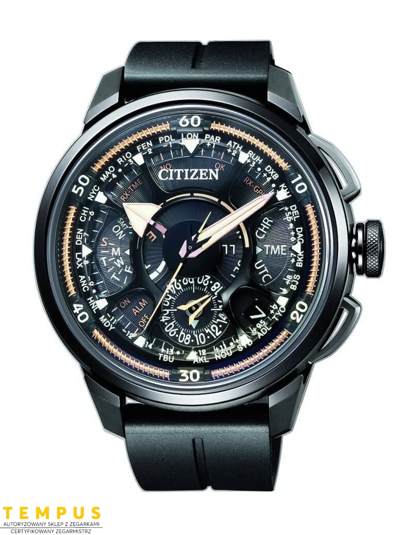 Zegarek sportowy męski Citizen SATELLITE WAVE CC7005-16G na pasku Zegarek sportowy męski Citizen SATELLITE WAVE CC7005-16G na pasku