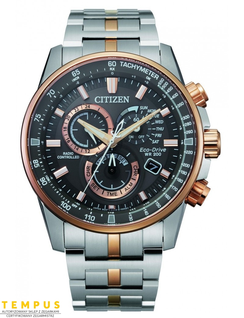 Zegarek męski Citizen Radio Controlled CB5886-58H na bransolecie