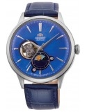 Zegarek klasyczny, elegancki męski Orient Sun & Moon Automatic RA-AS0103A10B Open Heart - Zegarki ORIENT