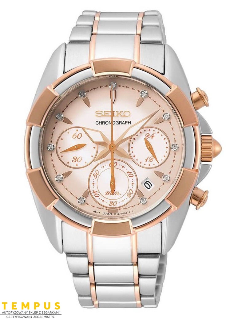 Zegarek damski Seiko Chronograph Ladies Srwz02P1 - Zegarki SEIKO Zegarek damski Seiko Chronograph Ladies Srwz02P1 - Zegarki SEIKO
