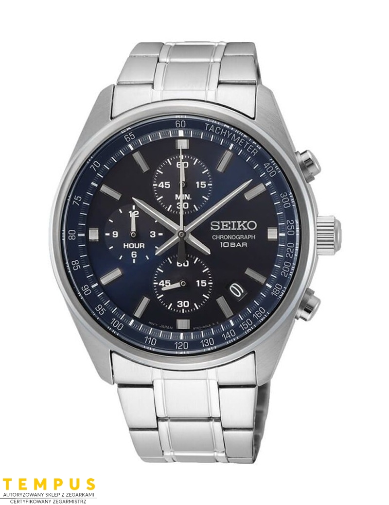 Zegarek sportowy męski Seiko Quartz Chronograph Ssb377P1 - Zegarki SEIKO
