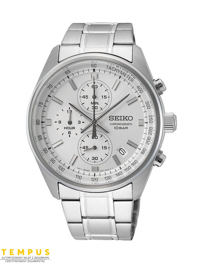 Zegarek sportowy męski Seiko Quartz Chronograph Ssb375P1 - Zegarki SEIKO