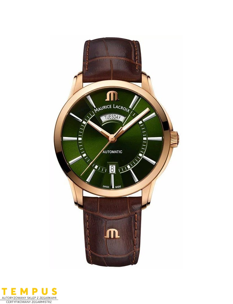 Zegarek klasyczny męski Maurice Lacroix Pontos Day Date PT6358-BRZ01-63E-3 - Zegarki MAURICE LACROIX Zegarek klasyczny męski Maurice Lacroix Pontos Day Date PT6358-BRZ01-63E-3 - Zegarki MAURICE LACROIX